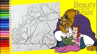 Disney Princess Belle and Beast - Beauty and the Beast Coloring Pages for kids