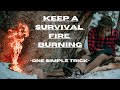 BEST SURVIVAL Hack To Keep A Fire Alive #firemaking #bushcraft #survival #donnydust #primitiveskills