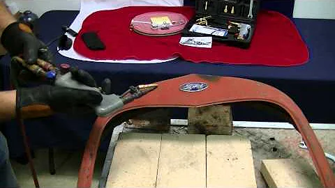 Cutting torch on thin sheet metal - Model T radiator - DHC2000 - Part 1