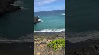 Green sand beach. Hawaii.