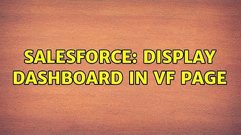 Salesforce: Display dashboard in VF Page (2 Solutions!!)
