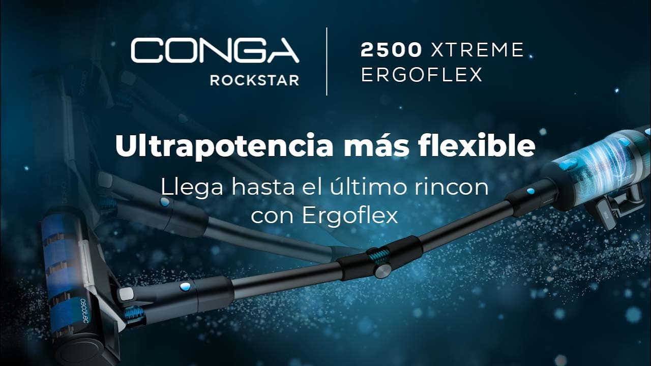 Conga Rockstar 2500 X-Treme Aspirador vertical digital Cecotec