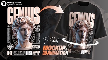 Create Realistic T-shirt Mockup & 3D Animation | Detailed Mockup tutorial