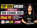 SSC CGL English Classes 2026 | Vocab Top 1000 PYQs #18 | English for SSC CGL, CHSL, CPO | Bharti Mam