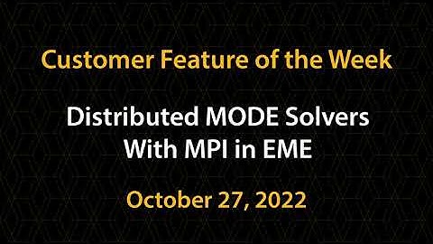 New Distributed MODE Solver with MPI in EME
