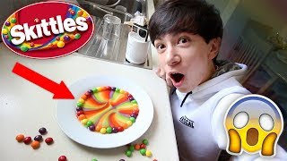 DIY SKITTLES RAINBOW MAGIC TRICK!!! 😱 *CRAZY DIY* Profile