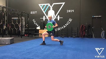 Split Squat + Plate Rotation