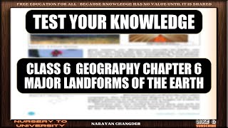 CLASS 6  GEOGRAPHY CHAPTER 6 MAJOR LANDFORMS OF THE EARTH
