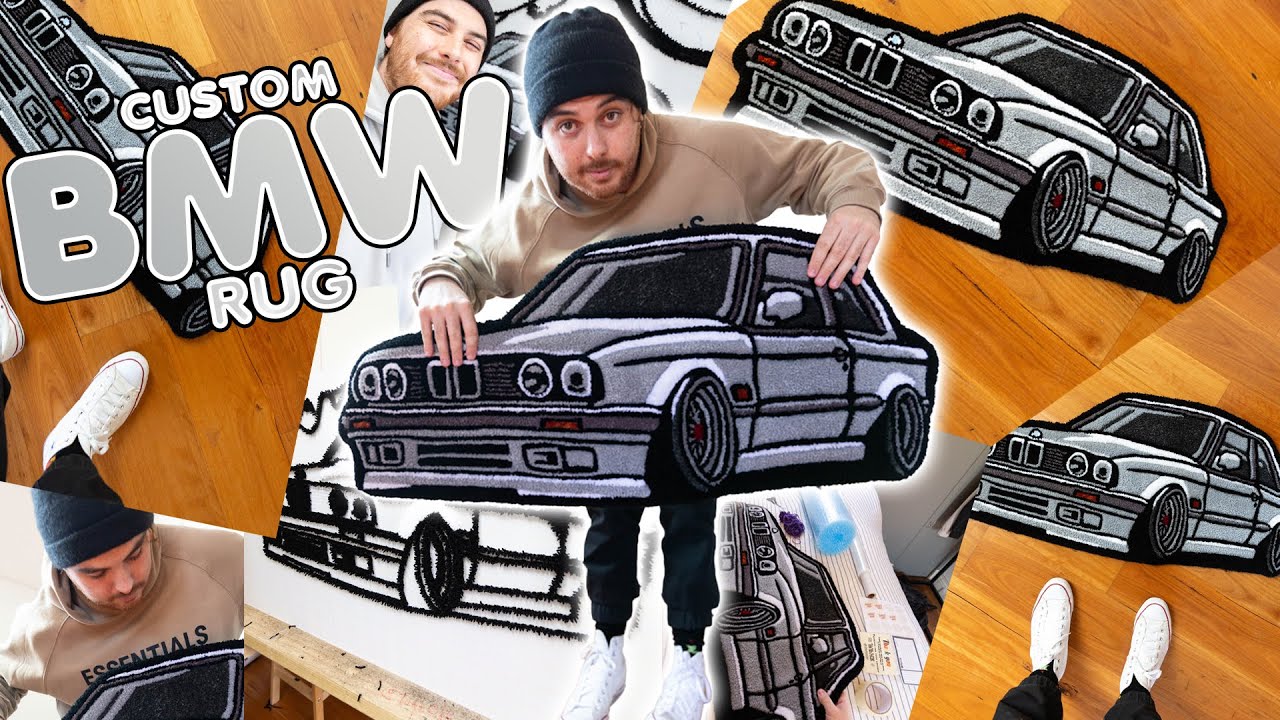 Tufting a BMW Rug | Custom Car Rug Full Tufting Process! (BMW E30 ...