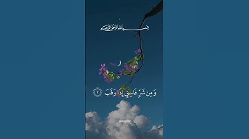 قل أعوذ برب الفلق#سورة الفلق #أذكار #اذكار_الصباح #أذكاري #الرقية_الشرعية #morning azkar#أجمل تلاوة