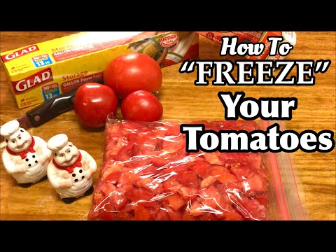 HOW TO FREEZE TOMATOES FROM YOUR GARDEN 🍅 NO BLANCHING, NO PEELING !