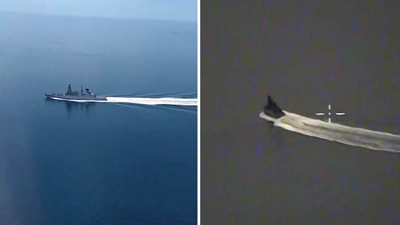 Russia releases video allegedly showing HMS Defender from Russian aircraft