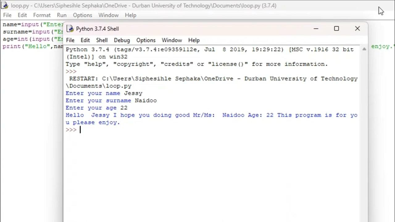 #python user input and output for beginners. - YouTube