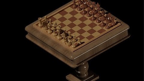 AutoCAD Autodesk 3D modeling Chess pieces and Table (Part4)