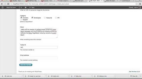 Meet the Team - Wordpress plugin