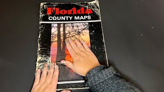 lofi asmr | vintage maps flip thru ~ florida county maps