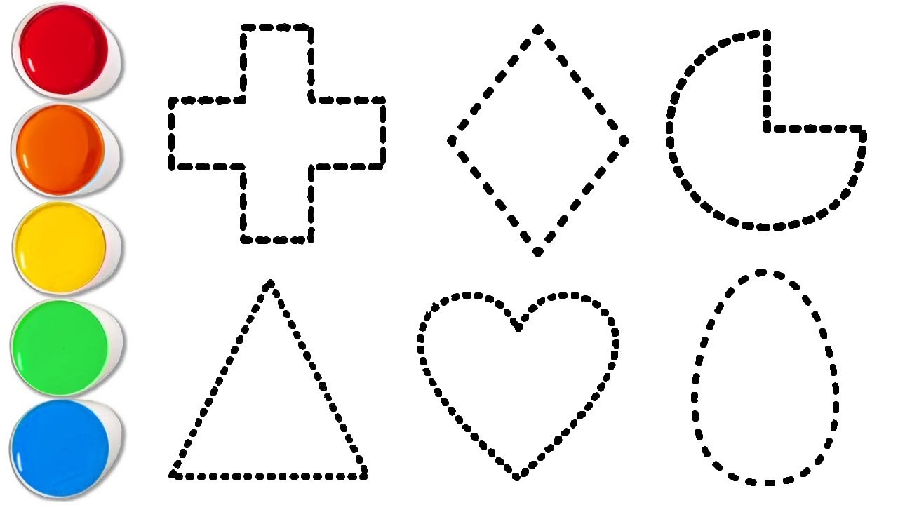 How To Draw Colorful Simple 2D Geometric Shapes | Easy Step by Step ...