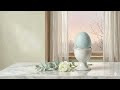 Elegant Easter Egg on Windowsill | Soft Morning Light | 4K Frame TV Art