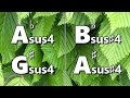 Absus4 (G#sus4) to Bbsus #4 (A#sus #4) Backing Track