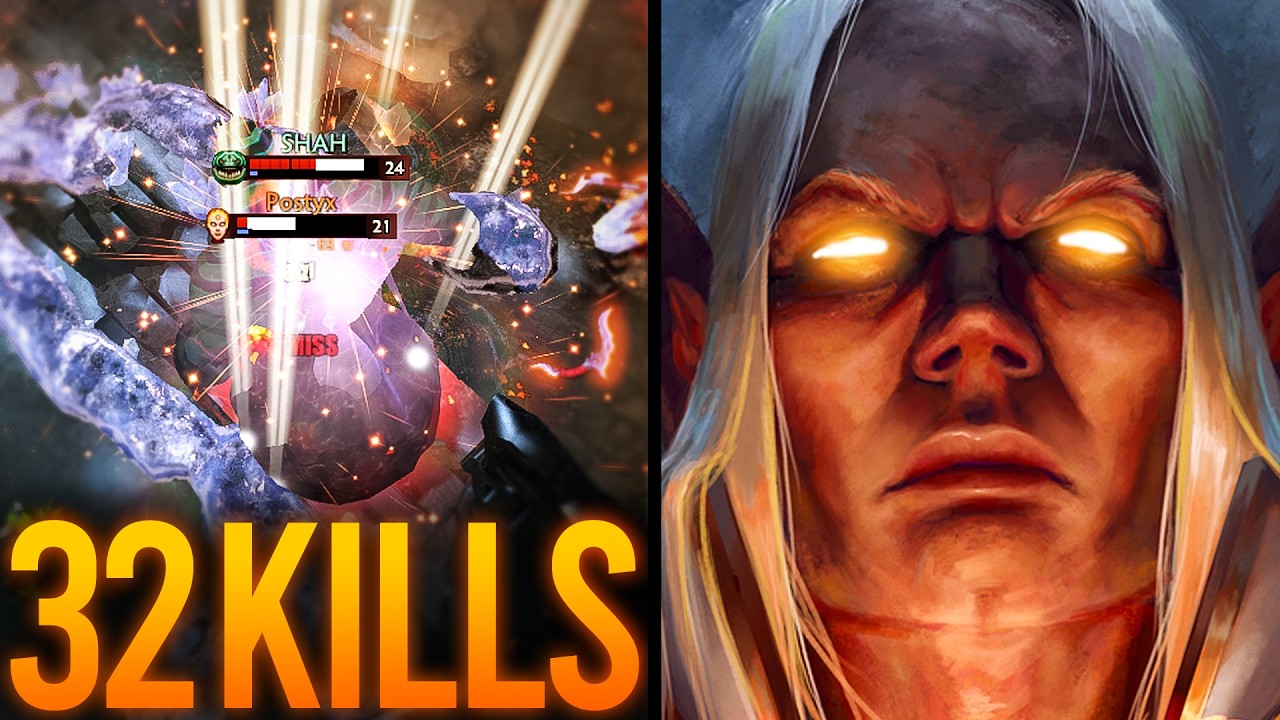 INVOKER デスコア 32 KILLS?! 😱 INSANE Invoker DELETES Sniper Mid | Dota 2 Invoker