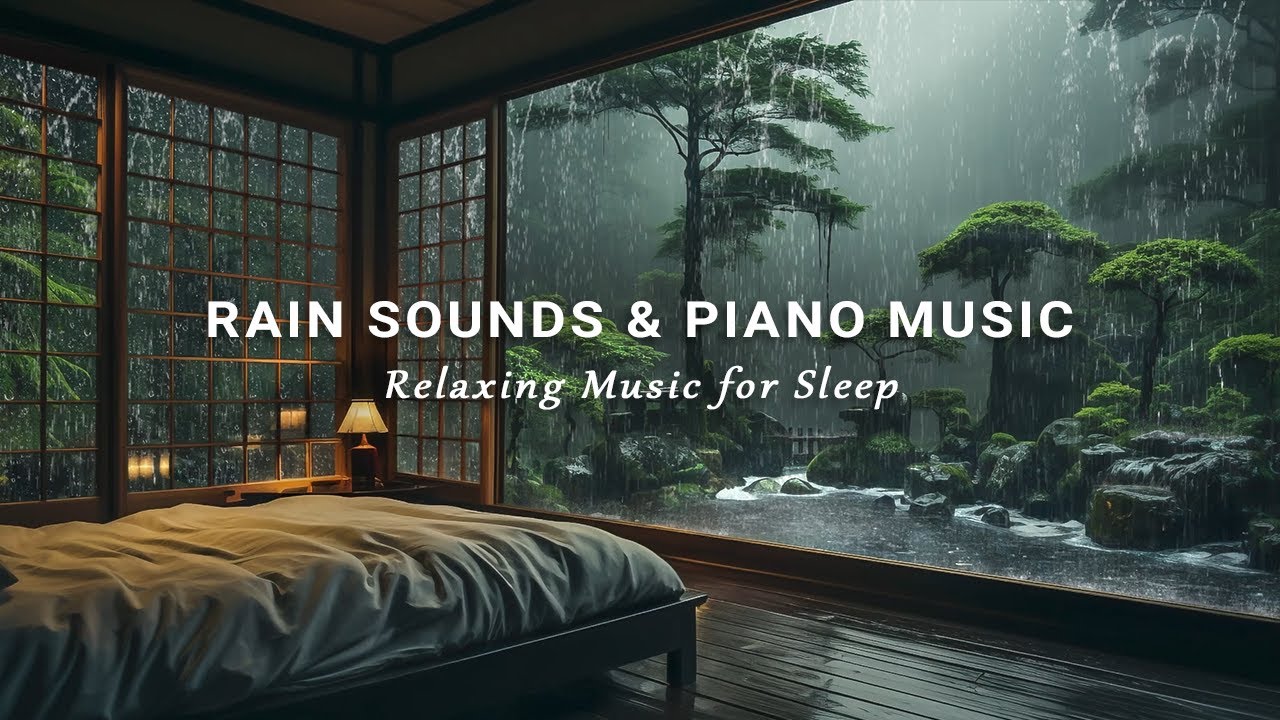 Relaxing Piano Music & Rain Sounds for Deep Sleep, Stress Relief and ...