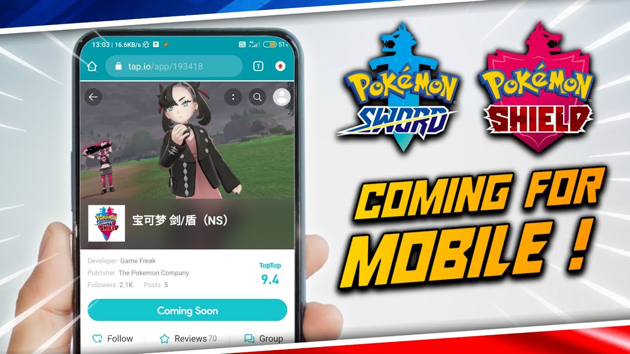 Pokemon Sword and Shield for Mobile  Pokemon Sword and Shield Coming Soon  on Android and iOS 