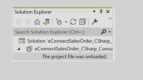 the project file was unloaded - visual studio