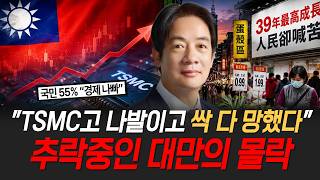 "TSMC고 나발이고 싹 다 무너졌다" 전국민이 TSMC에 속고 있다 현재 추락중인 대만의 몰락  [정보임당]