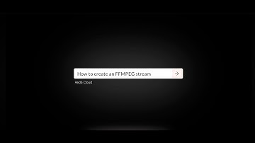 Red5Cloud: How to Create an FFMPEG Stream?