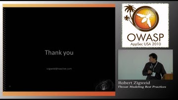 OWASP AppSec USA 2010: Threat Modeling Best Practices 4/4