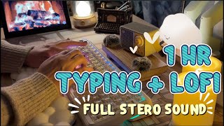 Cozy Cute RGB Acrylic Keyboard | Full STEREO ASMR  ⌨️ 1hr LoFi Music & Typing Sounds to Study/ Focus screenshot 1