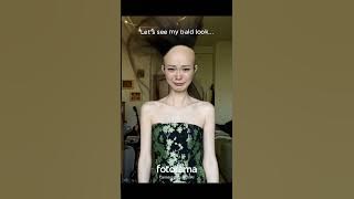 Cute Korean Girl Bald Hair Filter
