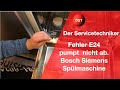 E24 Gerät pumpt nicht ab Bosch, Siemens, Neff, Constructa Spülmaschinen