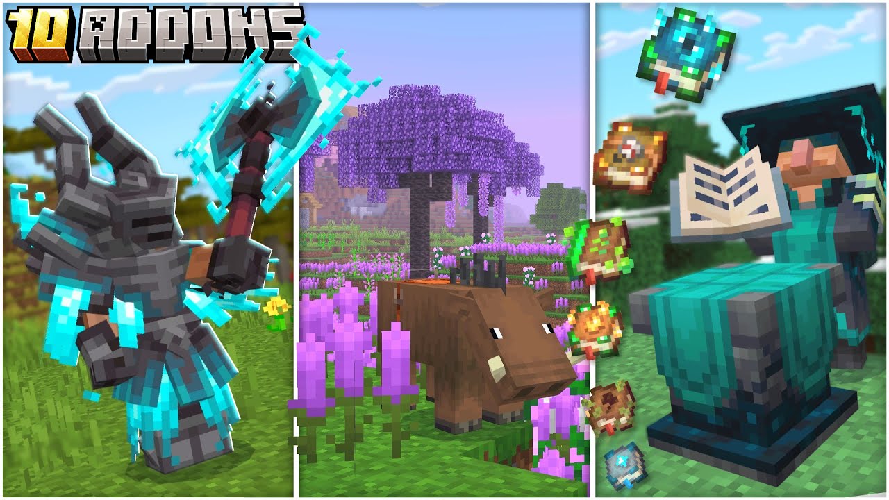TOP 10 ADDONS PARA MINECRAFT PE 1.21 (Bedrock) - YouTube