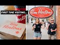 Trying Tim Hortons for the first time! Toronto, Canada - This With Them