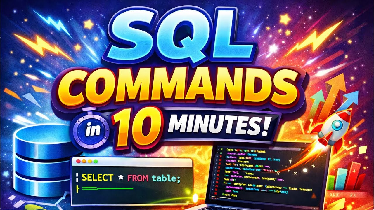 Sql commands in 10minutes | start learning sql day 2 part - 1 | sql for ...