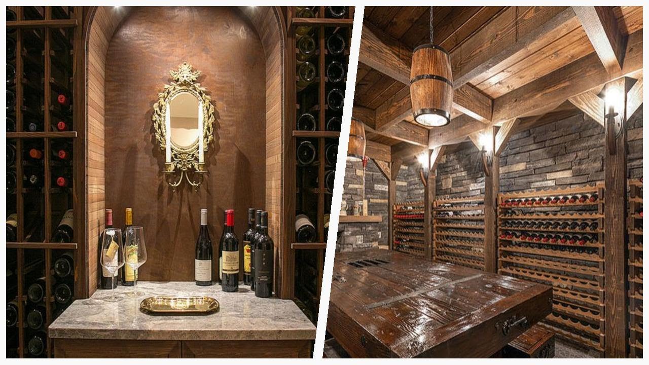 75 Craftsman Brown Floor Wine Cellar Design 🌈 - YouTube