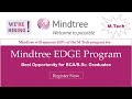Mindtree EDGE Program |  Mindtree is Hiring Fresher's | Best Opportunity for Graduates | StudyStool