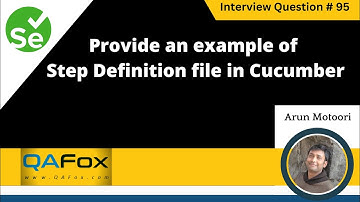Provide an example of step definition file in Cucumber (Selenium Interview Question #95)