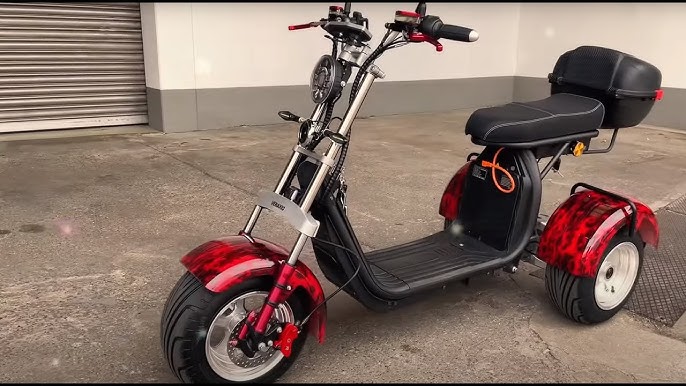 Elektro Chopper HL 3.0 Sitz 2 Personen, LED 45 km/h E-Roller Elektroroller  Roller 250 Servicepartner - YouTube