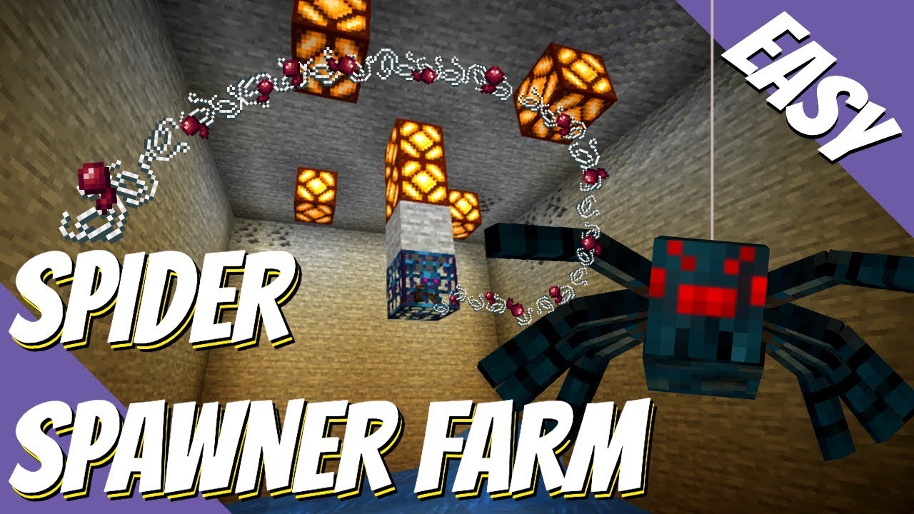 Minecraft Spider Spawner Farm Blueprint - Home Collection