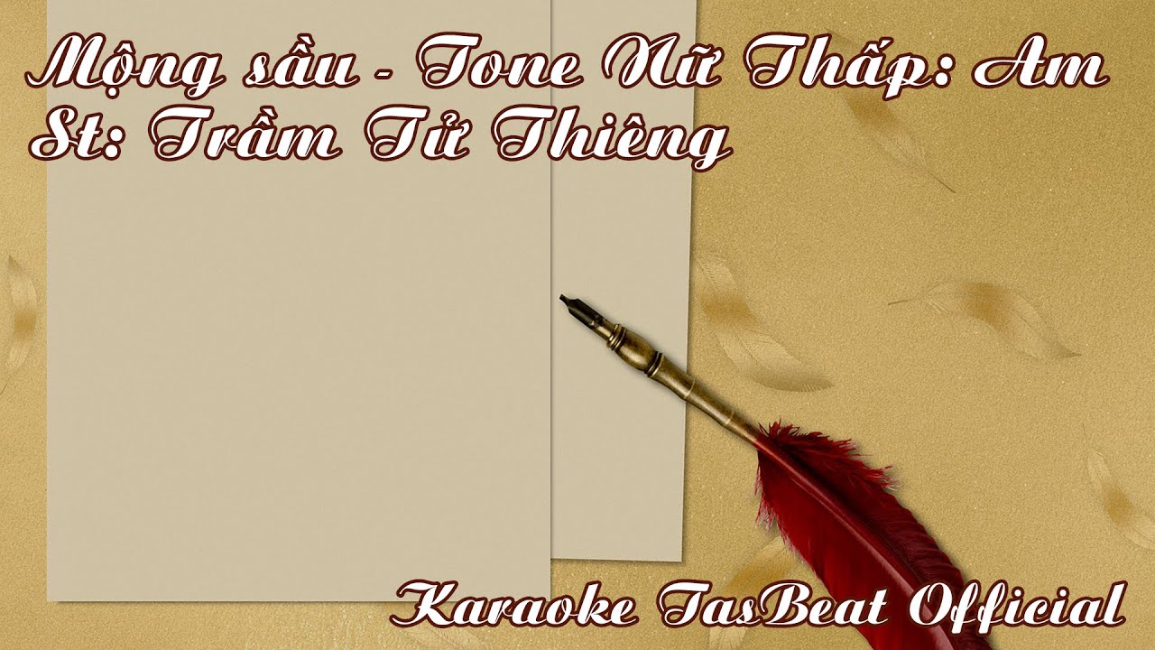 Karaoke Mộng Sầu Tone Nữ Thấp | TAS BEAT