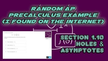 AP Precalculus Section 1.10 Example: Holes and Asymptotes of Rational Functions