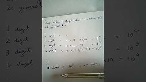 How many 10 digit phone numbers can be generated?#shorts#youtubeshort