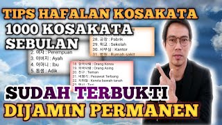 🔴TIPS HAFALAN KOSAKATA BAHASA KOREA//1000 KOSAKATA SEBULAN//DIJAMIN PERMANEN
