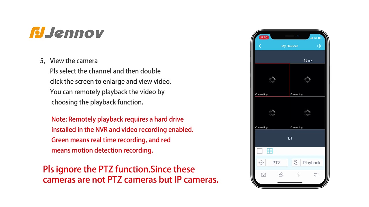 jennov wireless camera setup