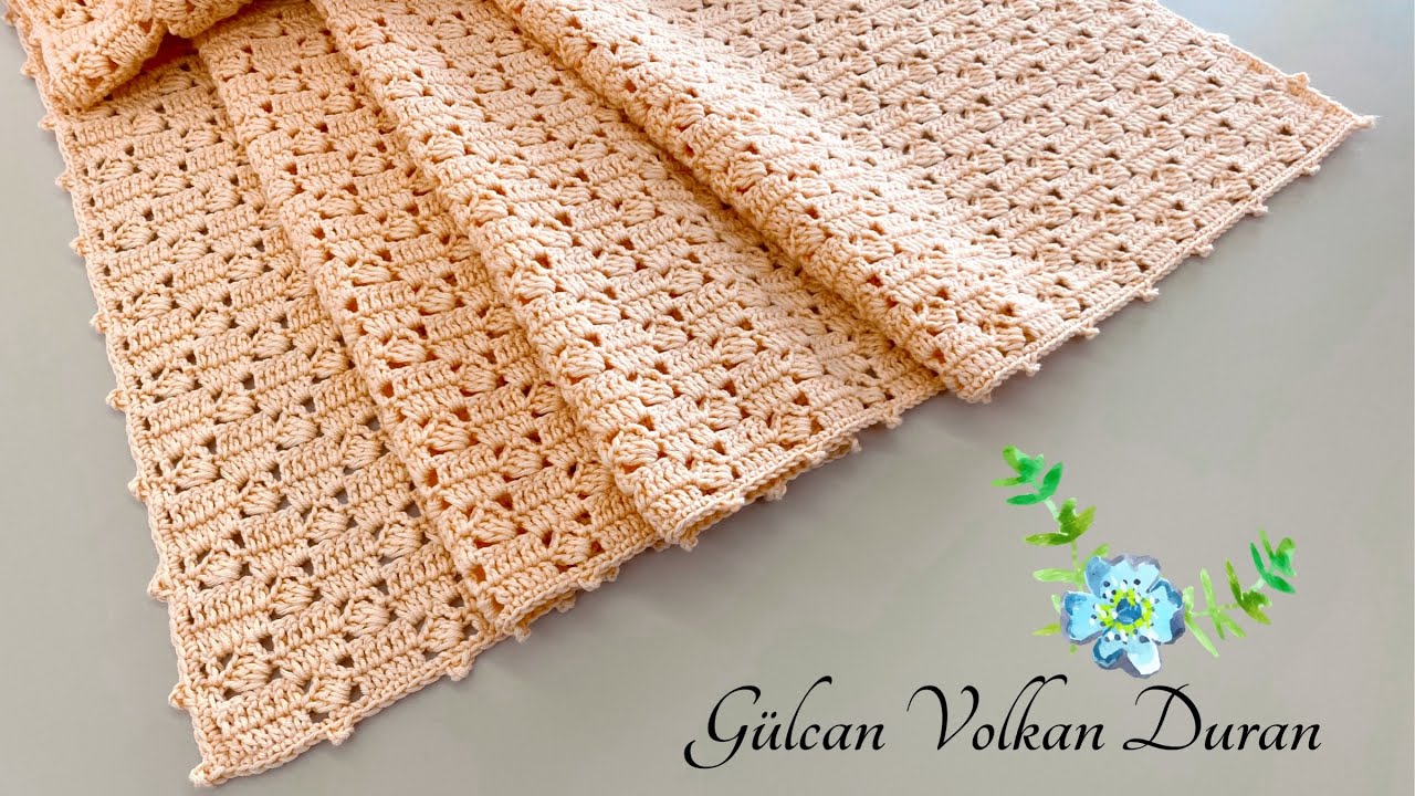 AJURLU TIĞ İŞİ ÖRGÜ ÇOK KOLAY BEBEK BATTANİYE YAPIMI