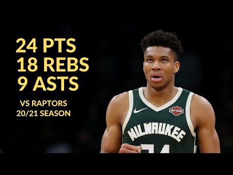 Giannis Antetokounmpo 24 Pts 18 Rebs 9 Asts Highlights vs Toronto Raptors | NBA 20/21 Season