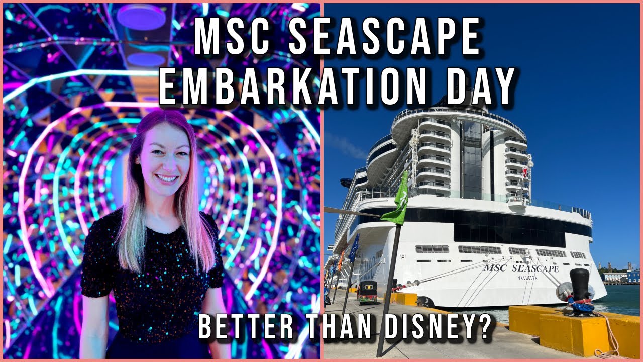 MSC Cruise Better than Disney? Embarkation Day on MSC Seascape 🚢 Cabin Tour, Review, Caribbean 2023