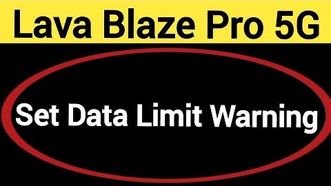 how to set data limit warning, Lava  Blaze Pro 5G me me data limit kaise set karen